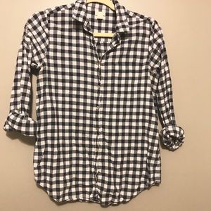 JCrew Navy Checkered Shirt